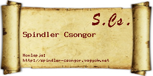 Spindler Csongor névjegykártya