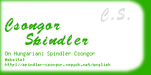 csongor spindler business card